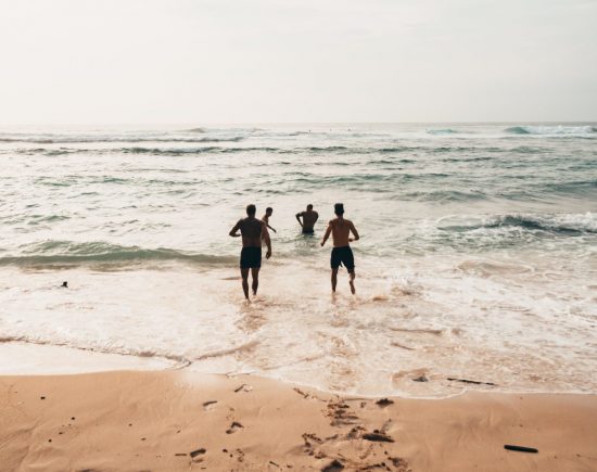 Kinds Playing on beach